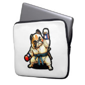 Hund kennt Karate Laptopschutzhülle (Vorderseite Links)