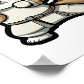 Hund kennt Karate Poster (Ecke)