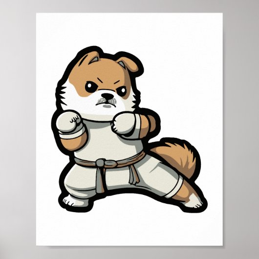 Hund kennt Karate Poster (Vorne)