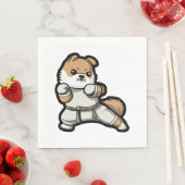 Hund kennt Karate Serviette (Beispiel)