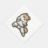 Hund kennt Karate Serviette (Ecke)