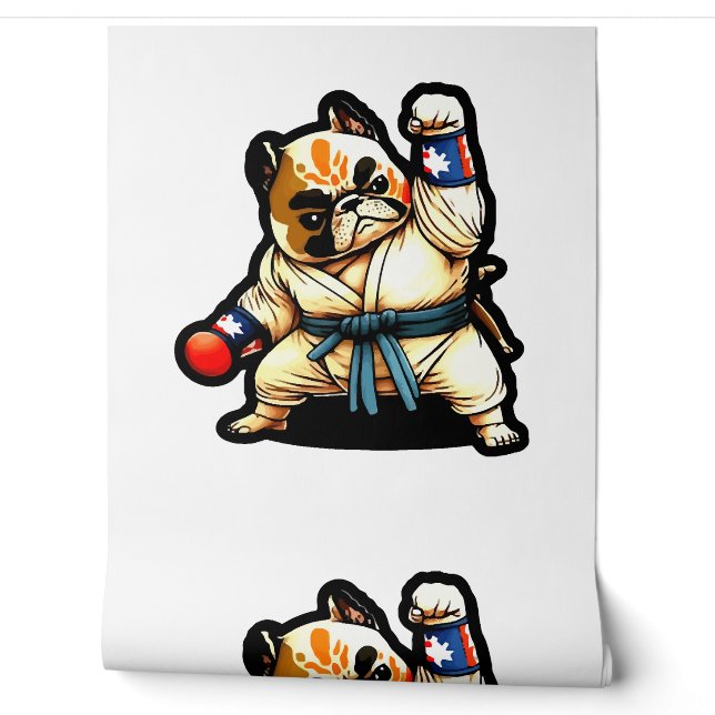 Hund kennt Karate Tapete (Abrollen)