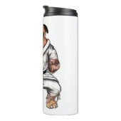 Hund kennt Karate Thermosbecher (Nach rechts gedreht)