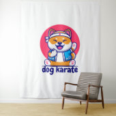 Hund kennt Karate Wandteppich (Beispiel)