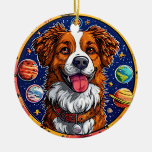 Hund Keramik Ornament