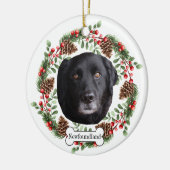 Hund Keramik Ornament (Links)
