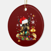 Hund Keramik Ornament (Links)