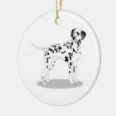 Hund Keramik Ornament (Links)