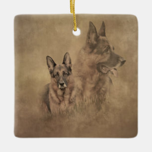 Hund Keramikornament