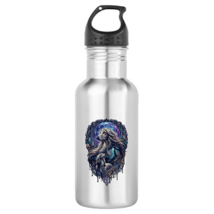 Hund Kristall Mond Verzauberter Wald_1 Edelstahlflasche