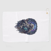 Hund Kristallmond Enchanted Forest_1 Golfhandtuch (Horizontal)