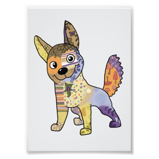 Hund Kunterbunt Fotodruck (Vorne)