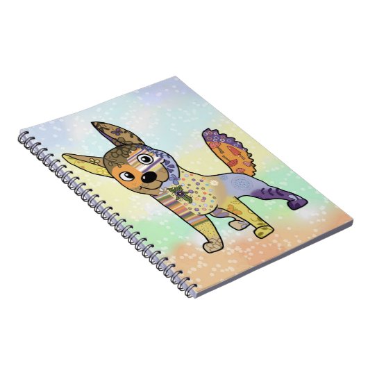 Hund Kunterbunt Notizblock (Rechte Seite)