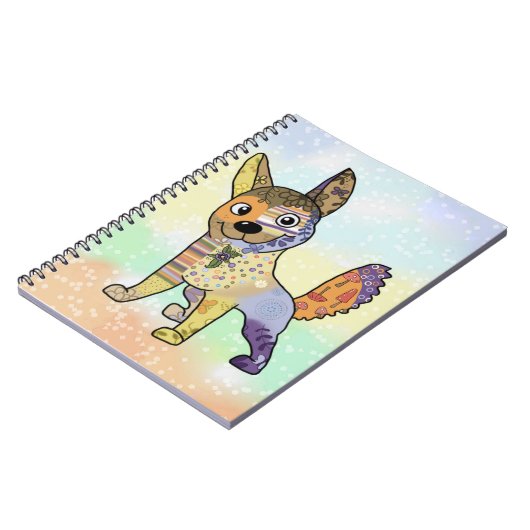 Hund Kunterbunt Notizblock (Linke Seite)