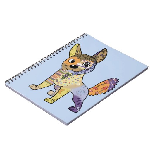 Hund Kunterbunt Notizblock (Linke Seite)