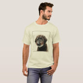 Hund: Labradoodle-Malerei T-Shirt (Vorne ganz)