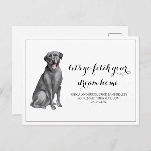 Hund Labrador Real Anwesen Kaufen Marketing Postkarte (Vorne/Hinten)