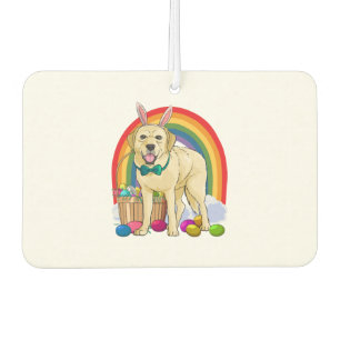 Hund Labrador Retriever Bunny Happy Oaster Day Pup Autolufterfrischer