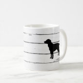 Hund Labrador Rustic Shiplap Kaffeetasse (VorderseiteRechts)