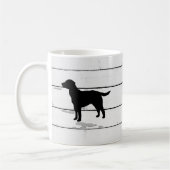 Hund Labrador Rustic Shiplap Kaffeetasse (Links)