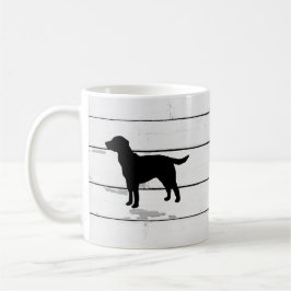 Hund Labrador Rustic Shiplap Kaffeetasse
