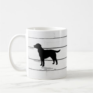 Hund Labrador Rustic Shiplap Kaffeetasse