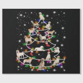 Hund| Labrador Weihnachtsbaum Geschenkpapier (Flach)