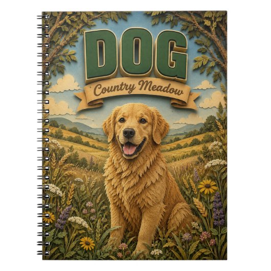 Hund Landwiese POPCUT Notizblock (Vorderseite)