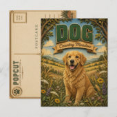 Hund Landwiese POPCUT Postkarte (Vorne/Hinten)