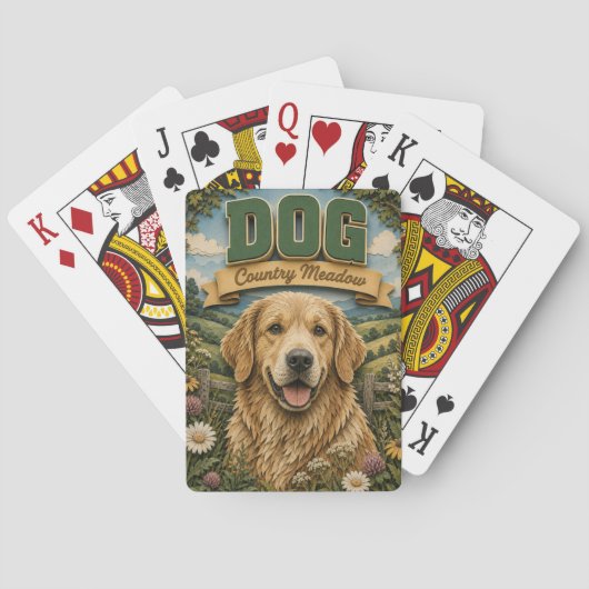 Hund Landwiese POPCUT Spielkarten (Rückseite)