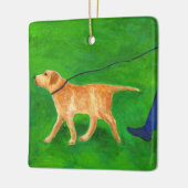 Hund laufen keramikornament (Links)