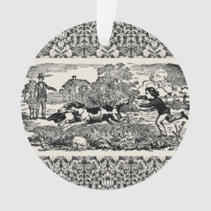 Hund läuft - antike Haustierkunst viktorianische I Ornament