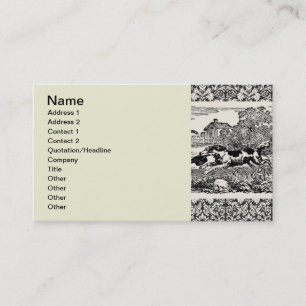 Hund läuft - antike Haustierkunst viktorianische I Visitenkarte