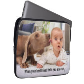 Hund lecken Baby's Ohr Laptopschutzhülle (Vorne Rechts)