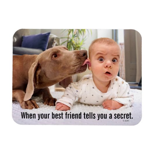 Hund lecken Baby's Ohr Magnet (Horizontal)