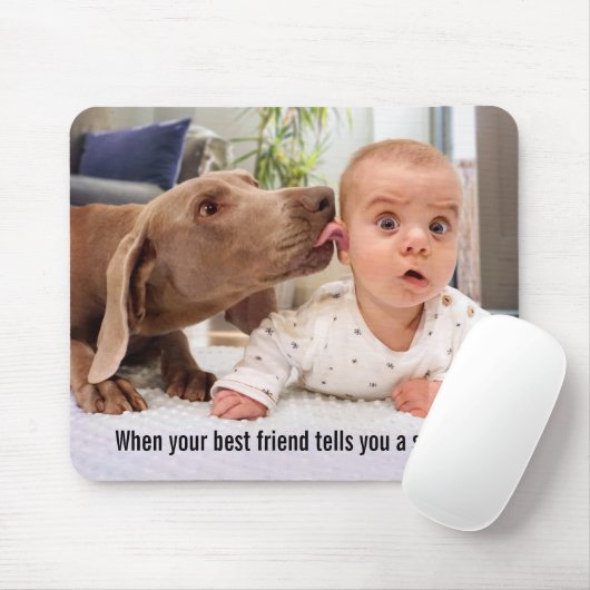 Hund lecken Baby's Ohr Mousepad (Mit Mouse)