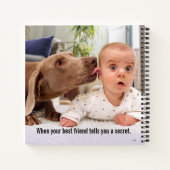 Hund lecken Baby's Ohr Notizblock (Rückseite)