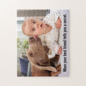 Hund lecken Baby's Ohr Puzzle (Vertikal)