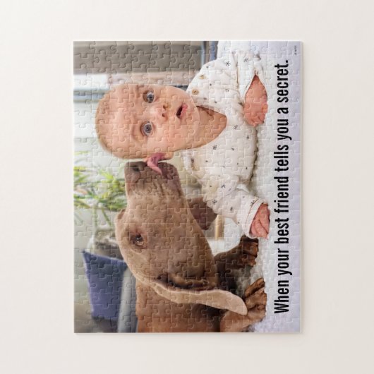 Hund lecken Baby's Ohr Puzzle (Vertikal)