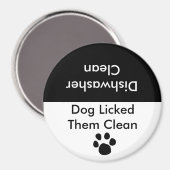 Hund leckte sie sauber magnet (Vorderseite/Rückseite)