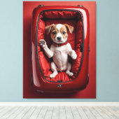 Hund Leinwanddruck (Insitu (Holzboden))