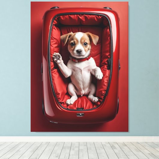 Hund Leinwanddruck (Insitu (Holzboden))