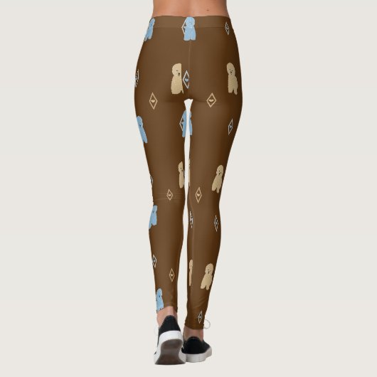 Hund Lhasa Apso Muster Leggings (Rückseite)