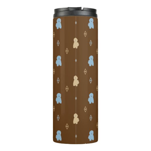 Hund Lhasa Apso Muster Thermosbecher (Rückseite)