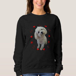Hund Liebe Herzmaltesische Welpenbesitzerin Sweatshirt