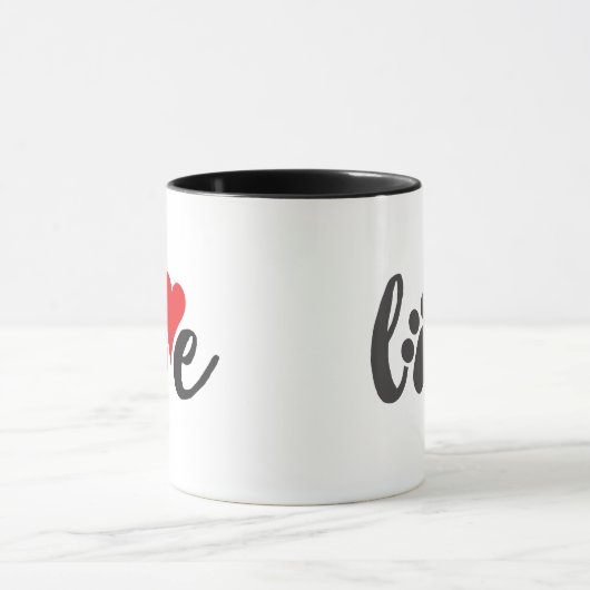 Hund-Liebe Pad Printmedium Tasse (Zentrum)