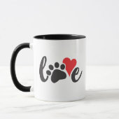 Hund-Liebe Pad Printmedium Tasse (Links)