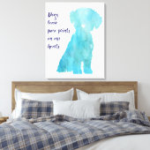 Hund liebt Bichon Frise Stil zeitgenössischen Druc Leinwanddruck (Insitu (Schlafzimmer))