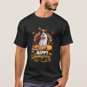 Hund Liebt Niedliche Grenz-Kuh Truthahn Happy Than T-Shirt