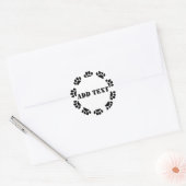 Hund liebt Rundrahmen mit benutzerdefiniertem Text Runder Aufkleber (Umschlag)